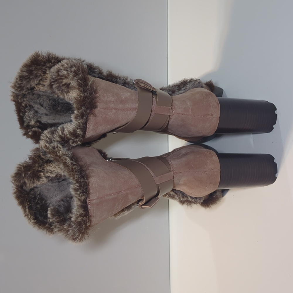 Charles David Gideon Suede Leather Heeled Boots Size 10 - Picture 3 of 16